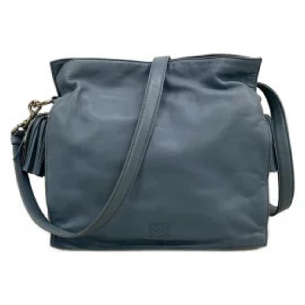 Loewe Flamenco Crossbody Bag Blue Leather